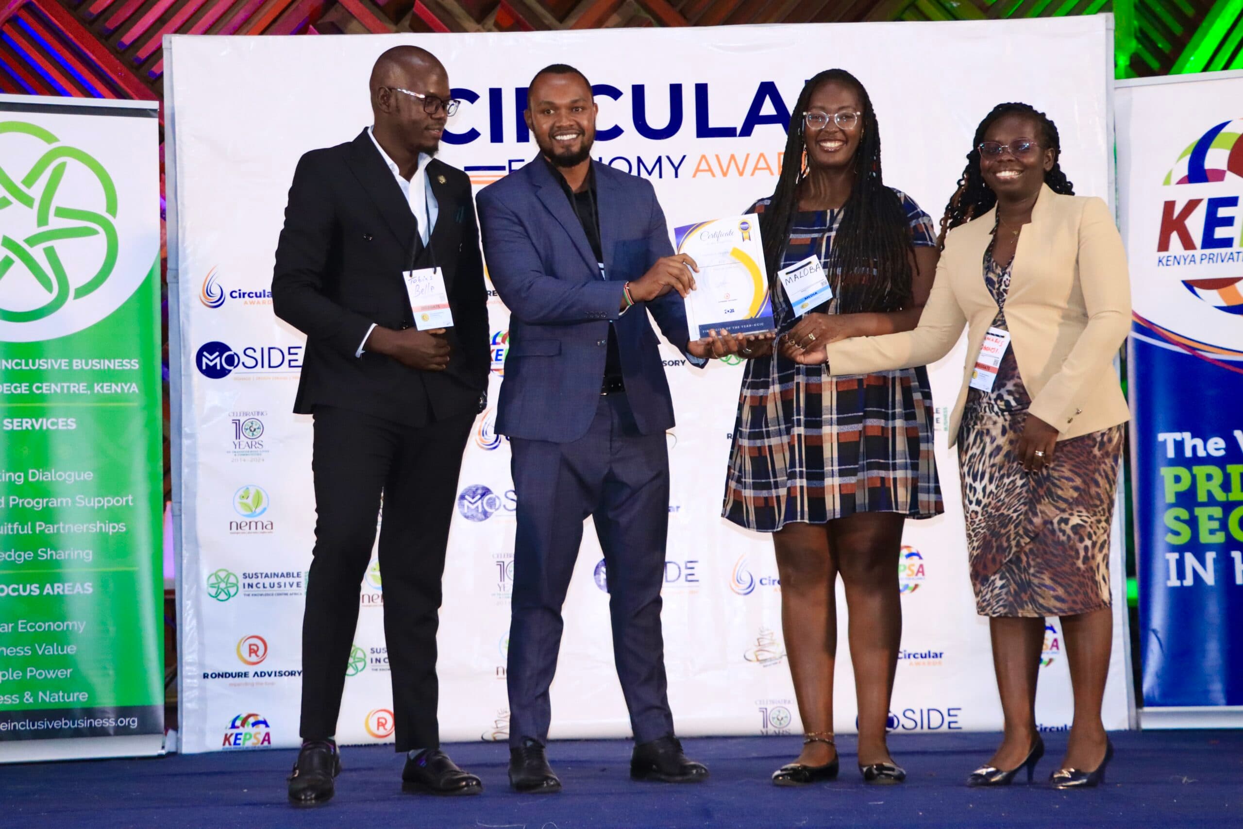 KCIC representatives at the Circular Economy Awards presentation